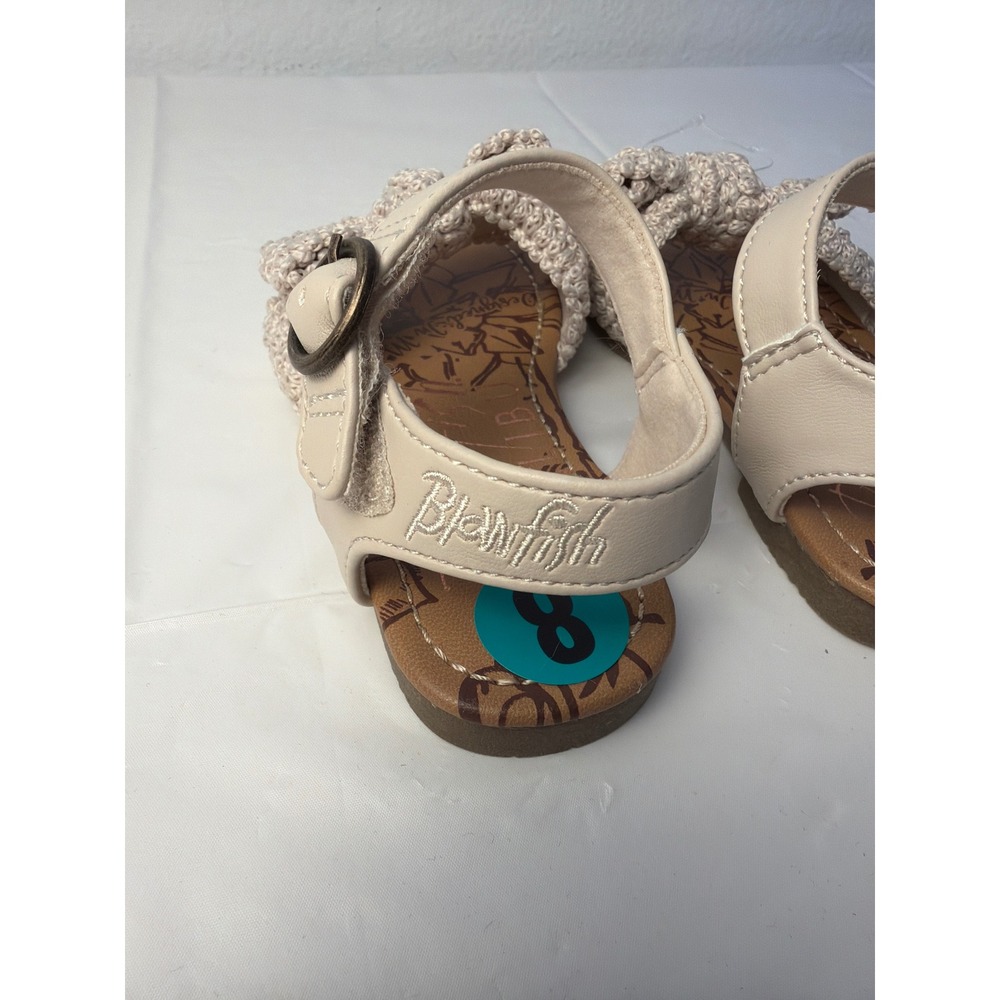 Blowfish Malibu Surly-T Toddler Girls Crochet Bow Sandals Cream Size 8T - Picture 5 of 7